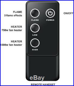 A 26 Inches Western Electric Fireplace Insert, 750/1500W, Remote Control, Black