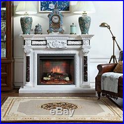 A 30 Inches Western Electric Fireplace Insert, 750/1500W, Remote Control, Black
