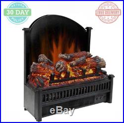Adjustable Thermostat Electric Fireplace Insert Remote Control Realistic Flame