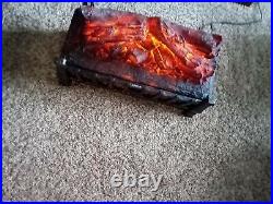 Ainfox 1500W Insert Log Set Fireplace Heater with Realistic Flame Ember Bed, Remo