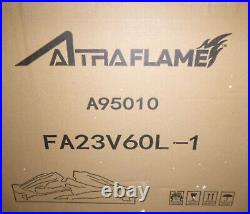AltraFlame 23 x 18 Glass Front Electric Fireplace Insert, Black FA23V60l-1