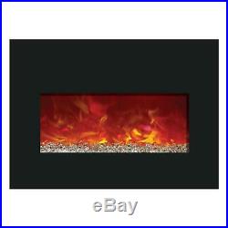 Amantii 33-In Electric Fireplace InsertBlack Glass Surround INSERT-33-4230