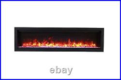 Amantii 60? Built-in Electric Fireplace with Sound SYM-60-BESPOKE with Birch Media