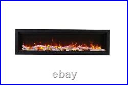 Amantii 60? Built-in Electric Fireplace with Sound SYM-60-BESPOKE with Birch Media