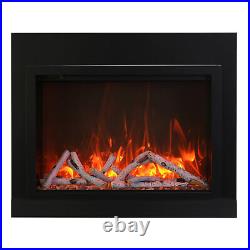 Amantii Traditional Electric Fireplace Insert with Logs & 4-Sided Surround, 38-I