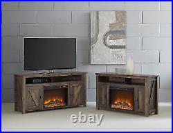 Ameriwood Home Farmington Electric Fireplace TV Console for Tvs Up 60, Rustic