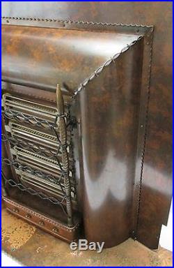 Antique Vintage Deco Electric Fireplace HEATER Insert- Solid Brass Inventum