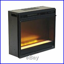 Ashley Electric LED Glass Stone Fireplace Insert in Black