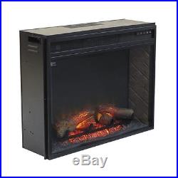 Ashley Large Electric Fireplace Insert Infrared Inserts in Black