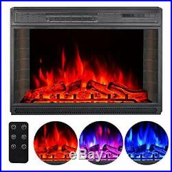 BEAMNOVA 28 Inch Electric Fireplace Black Insert Wall Mounted Remote Control