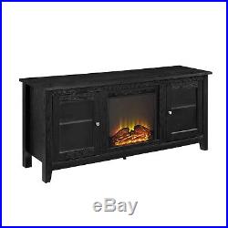 Best Electric Fireplace Console Table TV Stand Artificial Modern With Insert