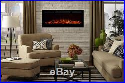 Best Electric Fireplace Insert Wall Heater Mount Recessed 50 Inch Heaters
