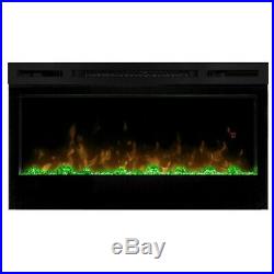 Bowery Hill 34 Wall Mount Linear Electric Fireplace Insert in Black