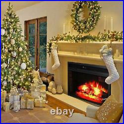 Brand New 1500W 26 Electric Fireplace Insert Heater Flame and Remote Control