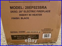 Brand new Classic Flame 28EF023SRA Electric Fireplace Insert With Heater 28''Black