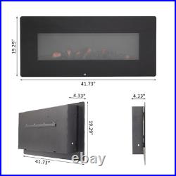 Briner 42''Wall Mounted Electric Fireplace Insert with Remote Control Adjustable