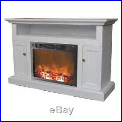 CAMBRIDGE CAM5021-2WHT Fireplace Mantel with Electronic Fireplace Insert, 50