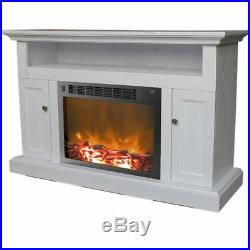 CAMBRIDGE CAM5021-2WHT Fireplace Mantel with Electronic Fireplace Insert, 50
