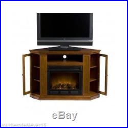 CORNER OR FLAT ELECTRIC FIREPLACE Heater Stove TV Stand MEDIA CABINET Furniture