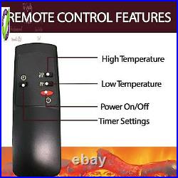 Cambrid 25-In. Freestanding 5116 Btu Electric Ventless Heater Insert With Remote