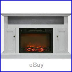 Cambridge 47.2 x15.7 x30.7 Sorrento Fireplace Mantel with Insert White