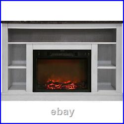 Cambridge 47 Electric Fireplace with 1500W Charred Log Insert and A/V Storage