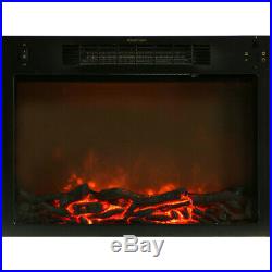 Cambridge CAM5021-1CHR 47 In. Electric Fireplace with a 1500W Log Insert and Che