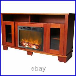 Cambridge Savona Cherry Fireplace Mantel with Electronic Fireplace Insert