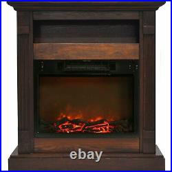 Camfp CAM3437-1WAL 33.9x10.4x37 Sienna Fireplace Mantel With Log Insert