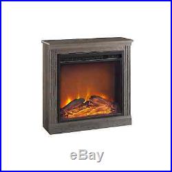 Cherry Finish 22.75 Electric Fireplace Heater Compact Firebox Insert Log Flame