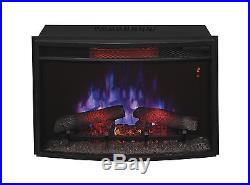 ClassicFlame 25EF031GRP 25 Curved Electric Fireplace Insert with Safer Plug