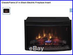 ClassicFlame 25EF031GRP 25-inch Curved Electric Fireplace Insert with Safer Plug