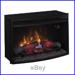 ClassicFlame 25EF031GRP 25-inch Curved Electric Fireplace Insert with Safer Plug
