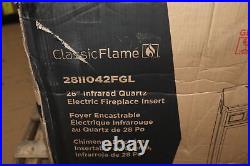 ClassicFlame Ventless Infrared Electric Fireplace Insert 28 l28II042FGL