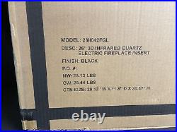 Classic Flame 26II042FGL Infrared Electric Fireplace Insert Ventless Heater 26