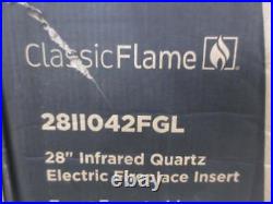 Classic Flame 2811042FGL 28 Ventless Infrared Electric Fireplace Insert