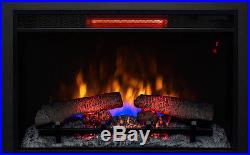Classic Flame 32 32II310GRA Curved Infrared Electric Fireplace Insert with Cust
