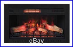 Classic Flame 32 3D Electric Fireplace Insert with 40x26 Black Trim #32II042FGL