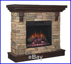Classic Flame Eugene Stacked Stone 45 Electric Fireplace with 23 Insert