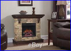 Classic Flame Eugene Stacked Stone 45 Electric Fireplace with 23 Insert