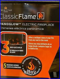 Classic flame electric fireplace Insert, 3D PANOGLOW