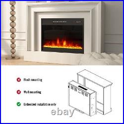 Clihome 23 Recessed Electric Fireplace with Remote & Keypad Control