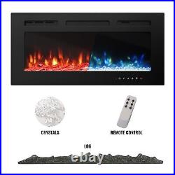 Clihome 23 Recessed Electric Fireplace with Remote & Keypad Control