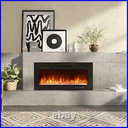 Clihome 36'' Recessed Electric Fireplace with Remote & Touch Screen Control