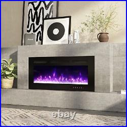 Clihome 36'' Recessed Electric Fireplace with Remote & Touch Screen Control