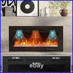 Clihome 36'' Recessed Electric Fireplace with Remote & Touch Screen Control