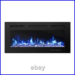 Clihome 36'' Recessed Electric Fireplace with Remote & Touch Screen Control