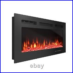 Clihome 36'' Recessed Electric Fireplace with Remote & Touch Screen Control