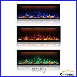 Clihome Electric Fireplace Heater with Wi-Fi LED Fireplace Voice, APP Control
