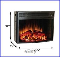Comfort Smart Verve 24-inch Curved Electric Fireplace with Remote, Insert CS